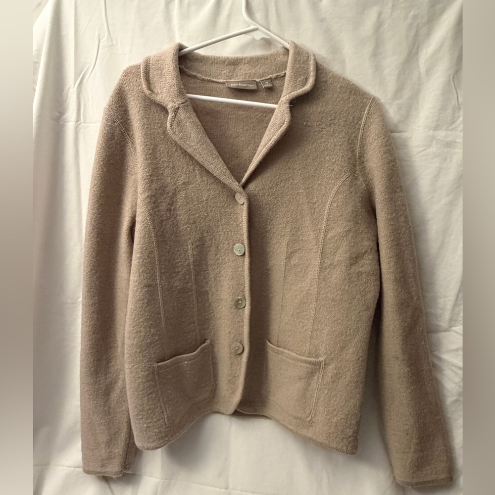 croft & barrow Beige Button-Front Cardigan Jacket